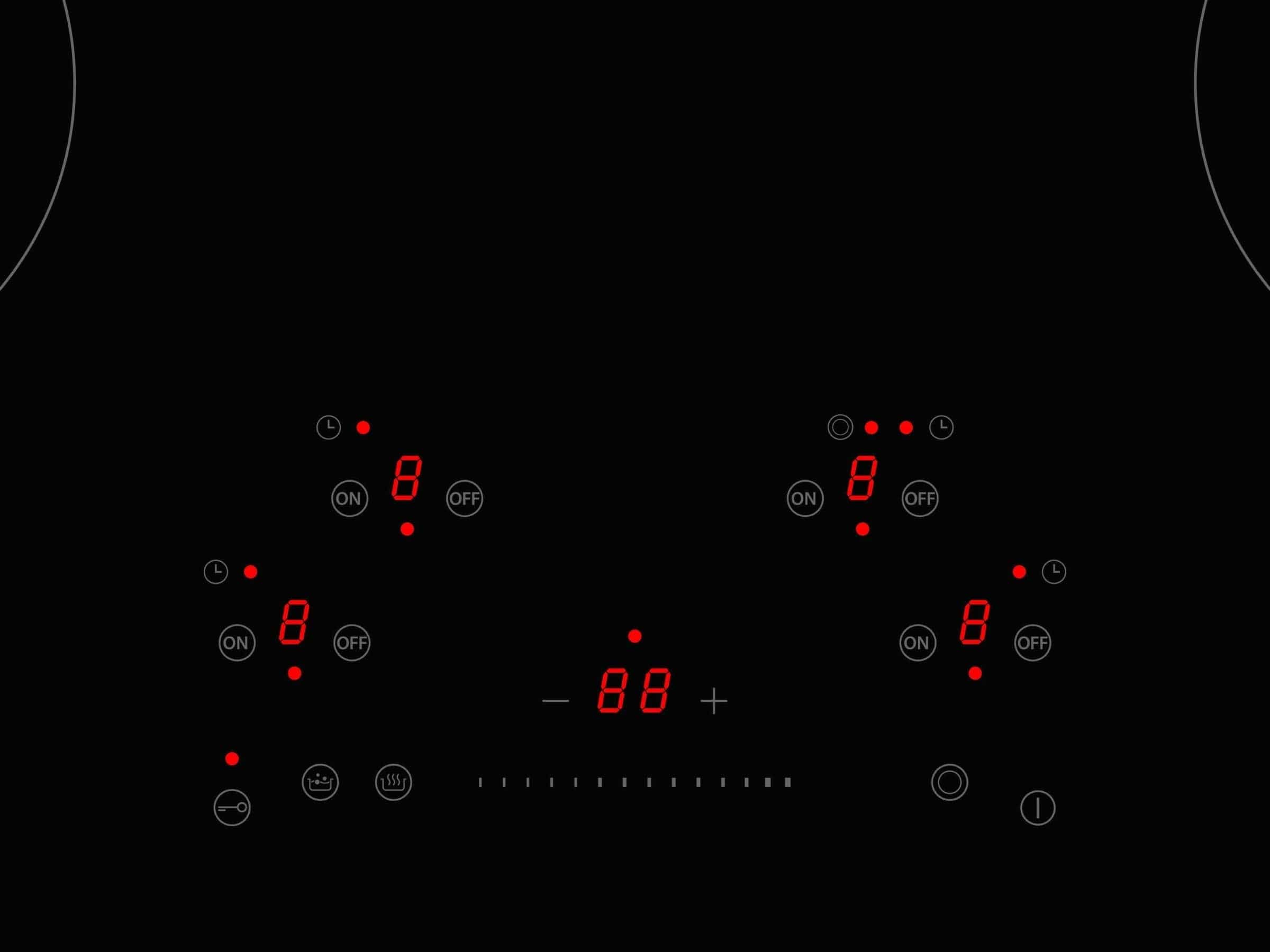 Bertazzoni Professional Series 30" 4 Heating Zones Nero Touch Control Electric Cooktop PE304CER I Luxury Appliances Direct