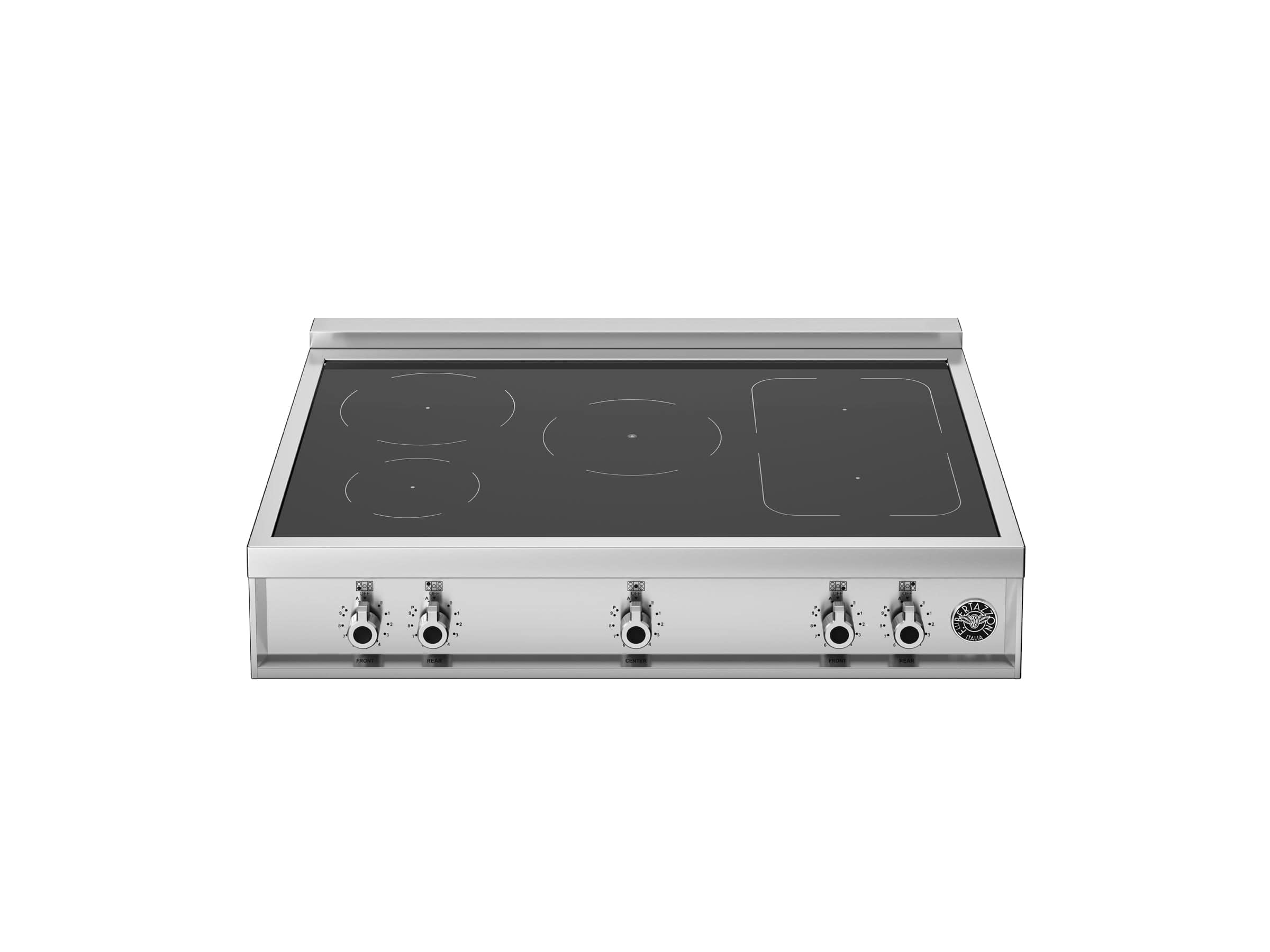 Bertazzoni Professional Series 36" 5 Heating Zones Stainless Steel Induction Rangetop PROF365IRTXT I Luxury Appliances Direct