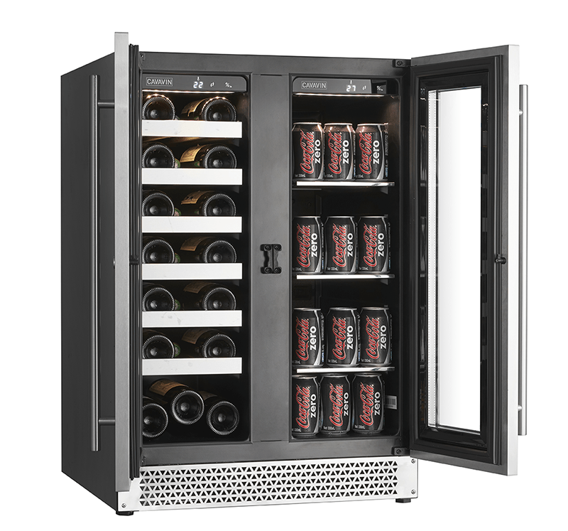 Cavavin Vinoa 24" Wine Cellar and Beverage Center with 21 Bottles & 66 Cans Capacity V-87WBVC I Luxury Appliances Direct