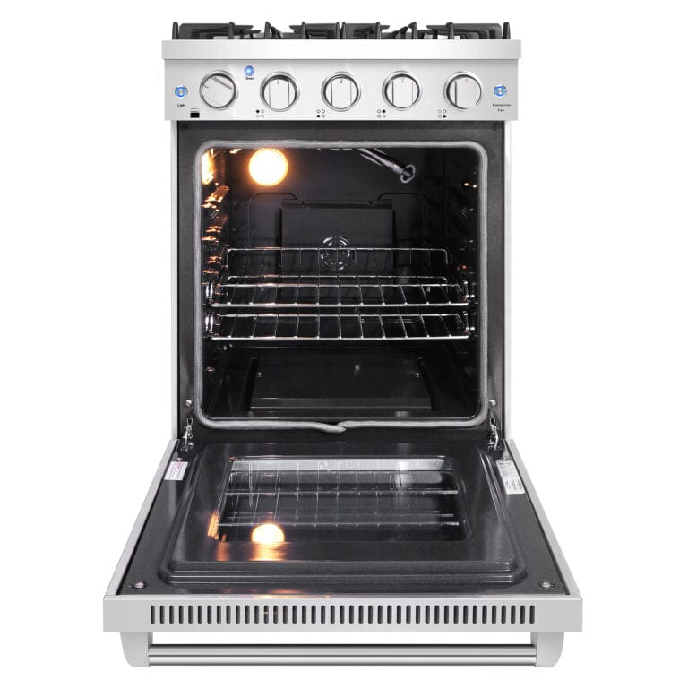 Cosmo 24-inch 3.73 cu. ft. Slide-In Freestanding Gas Range COS-EPGR244 I Luxury Appliances Direct