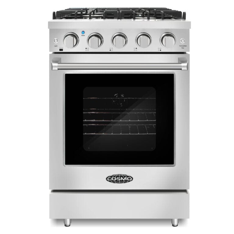 Cosmo 24-inch 3.73 cu. ft. Slide-In Freestanding Gas Range COS-EPGR244 I Luxury Appliances Direct
