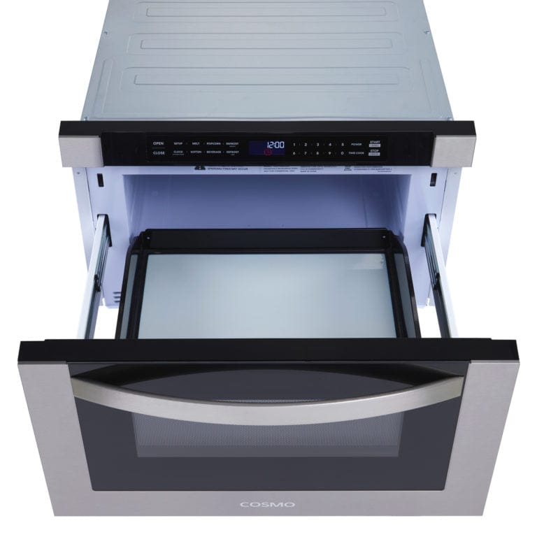 Cosmo 24-inch Built-in Microwave Drawer with Handle COS-12MWDSS I Luxury Appliances Direct