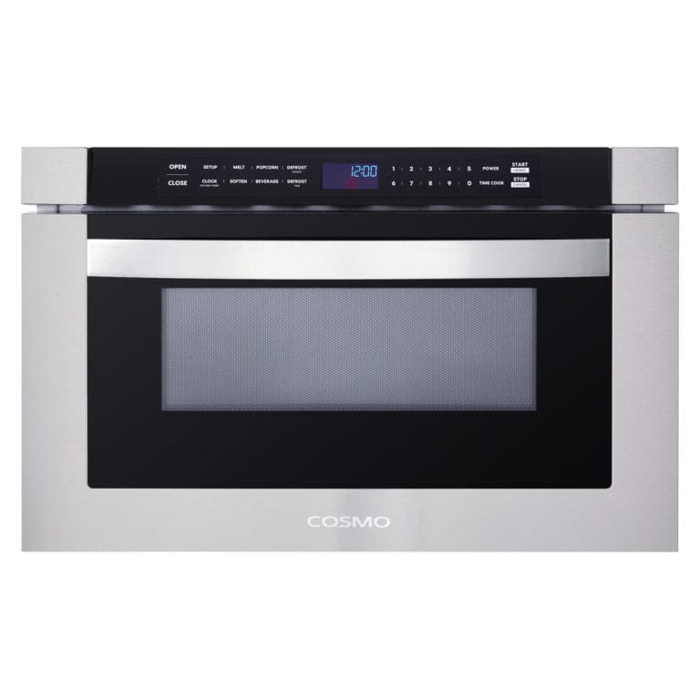 Cosmo 24-inch Built-in Microwave Drawer with Handle COS-12MWDSS I Luxury Appliances Direct