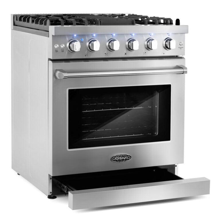 Cosmo 30-inch 4.5 cu. ft. Slide-In Freestanding Gas Range COS-EPGR304 I Luxury Appliances Direct