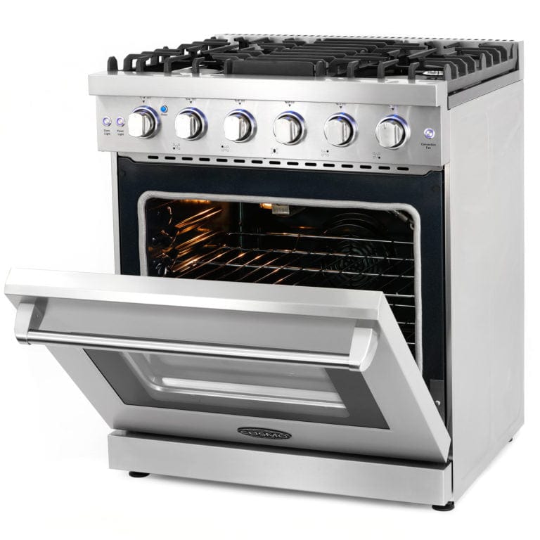 Cosmo 30-inch 4.5 cu. ft. Slide-In Freestanding Gas Range COS-EPGR304 I Luxury Appliances Direct