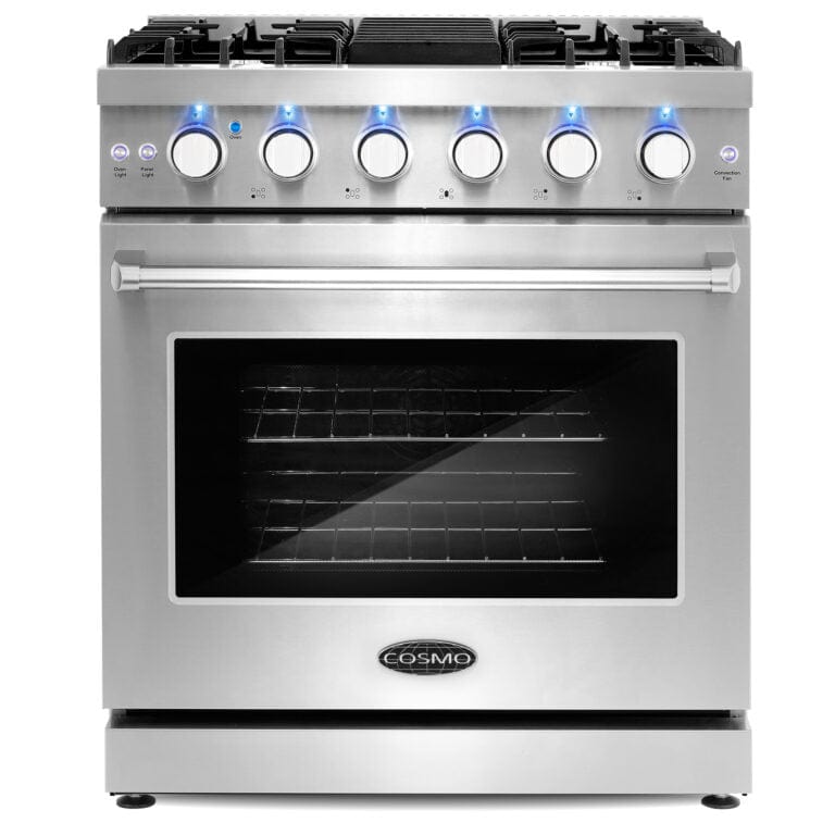Cosmo 30-inch 4.5 cu. ft. Slide-In Freestanding Gas Range COS-EPGR304 I Luxury Appliances Direct