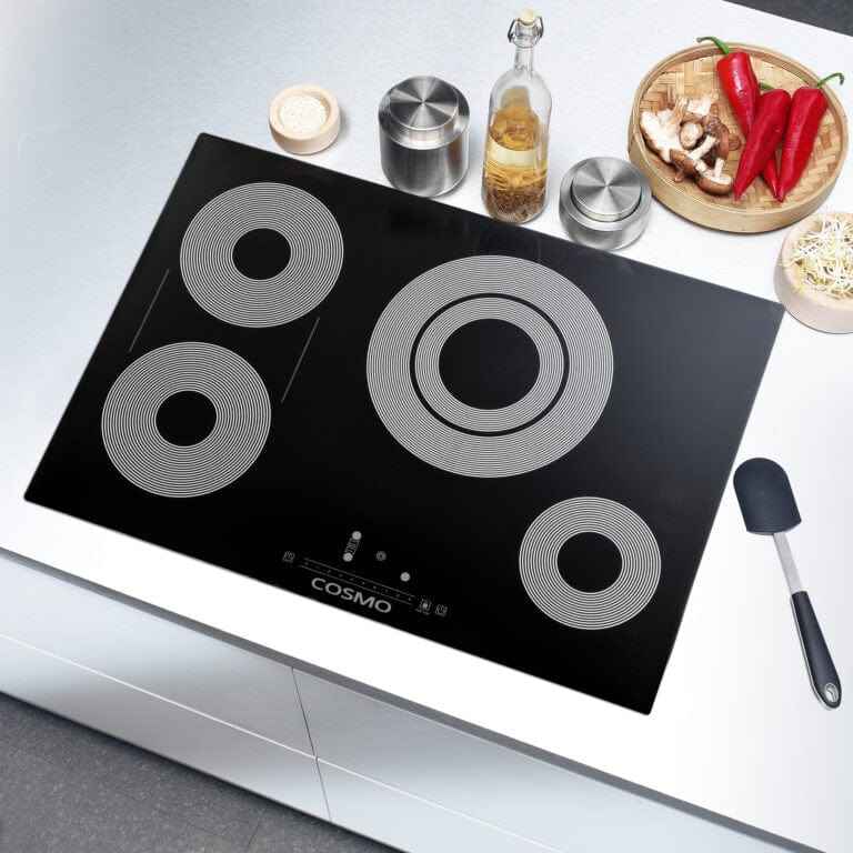 Cosmo 30-inch 4 Burners Electric Ceramic Glass Cooktop COS-304TBECC I Luxury Appliances Direct