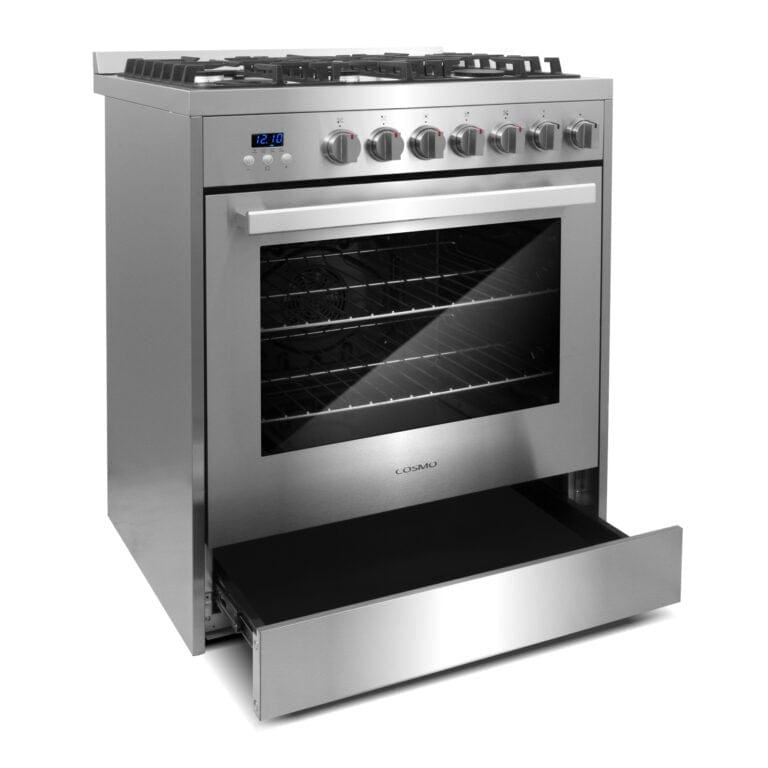 Cosmo 30-inch 5.0 cu. ft. Single Oven Gas Range COS-305AGC I Luxury Appliances Direct