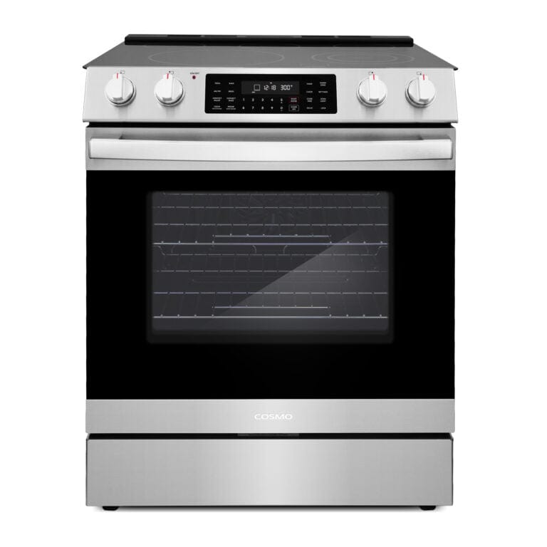 Cosmo 30-inch Electric Range with 5 Burner Cooktop COS-ERC305WKTD I Luxury Appliances Direct