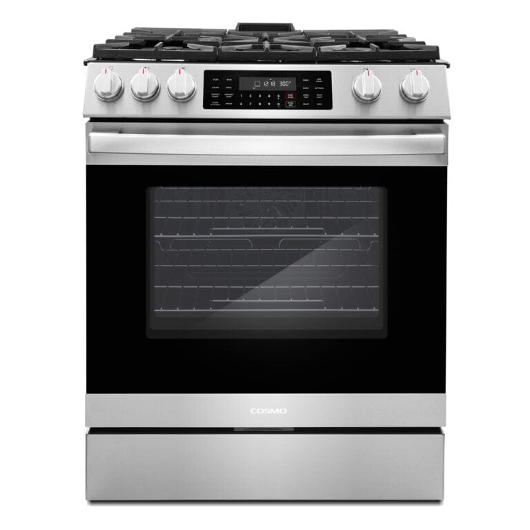 Cosmo 30-inch Slide-In Freestanding Gas Range COS-GRC305KTD I Luxury Appliances Direct