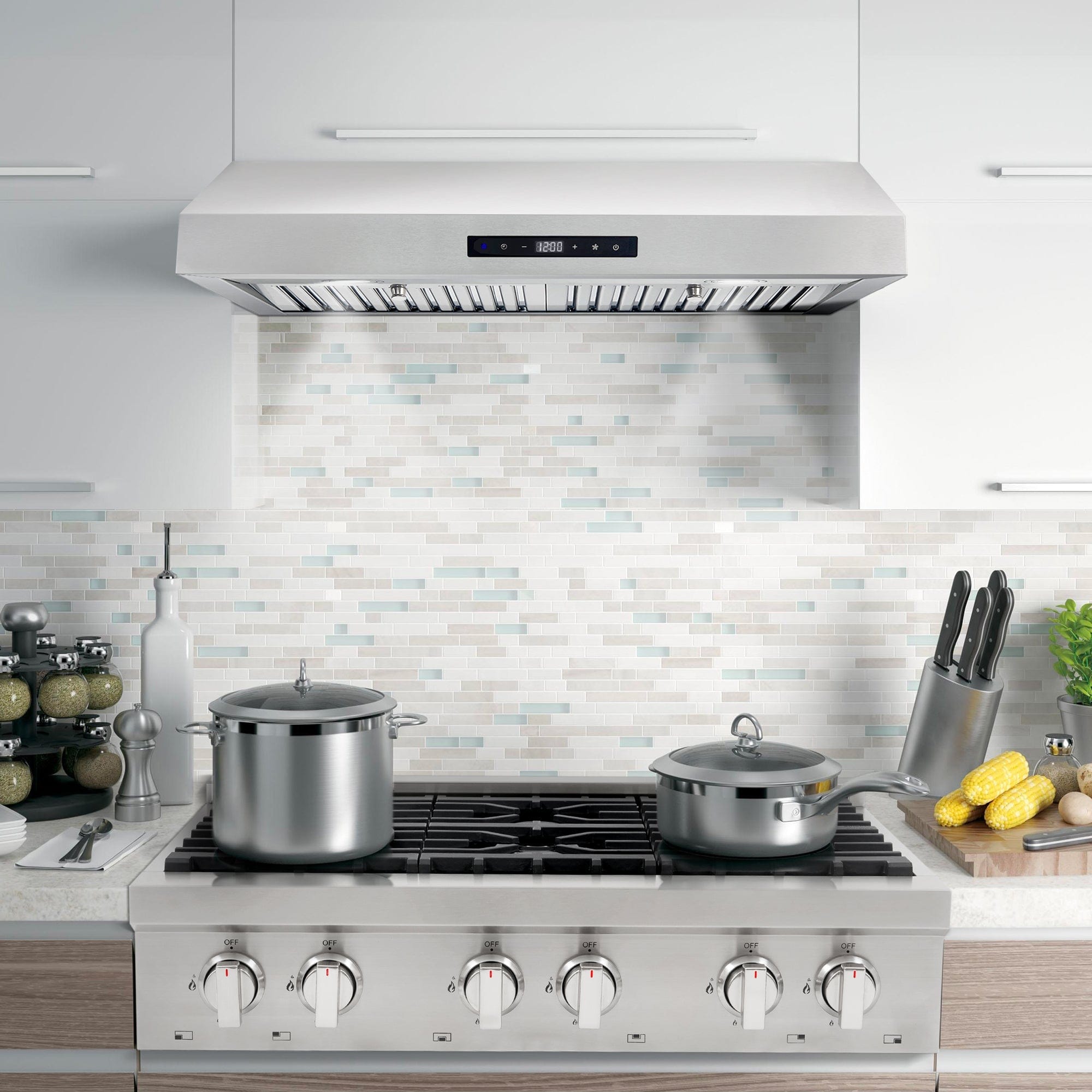Cosmo 30-inch Under Cabinet Range Hood with Touch Controls UMC30-DL I Luxury Appliances Direct