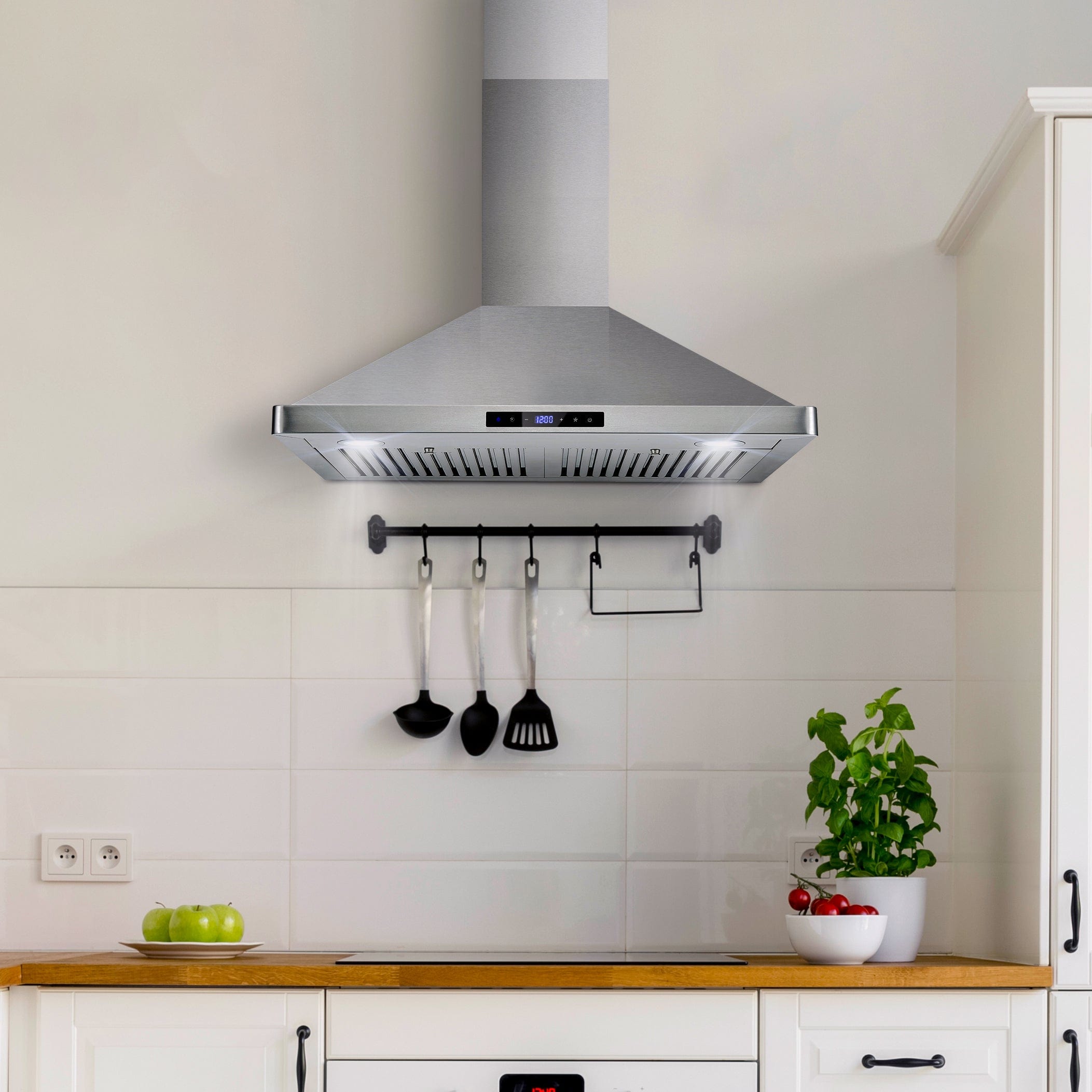 Cosmo 30-inch Wall Mount Range Hood with Touch Controls COS-63175S-DL I Luxury Appliances Direct