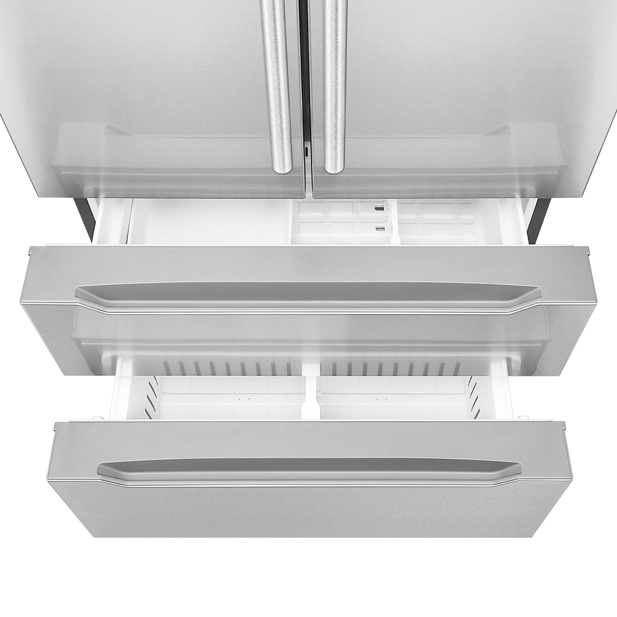 Cosmo 35-inch 4-Door Refrigerator with Pull Handle COS-FDR225RHSS-G I Luxury Appliances Direct