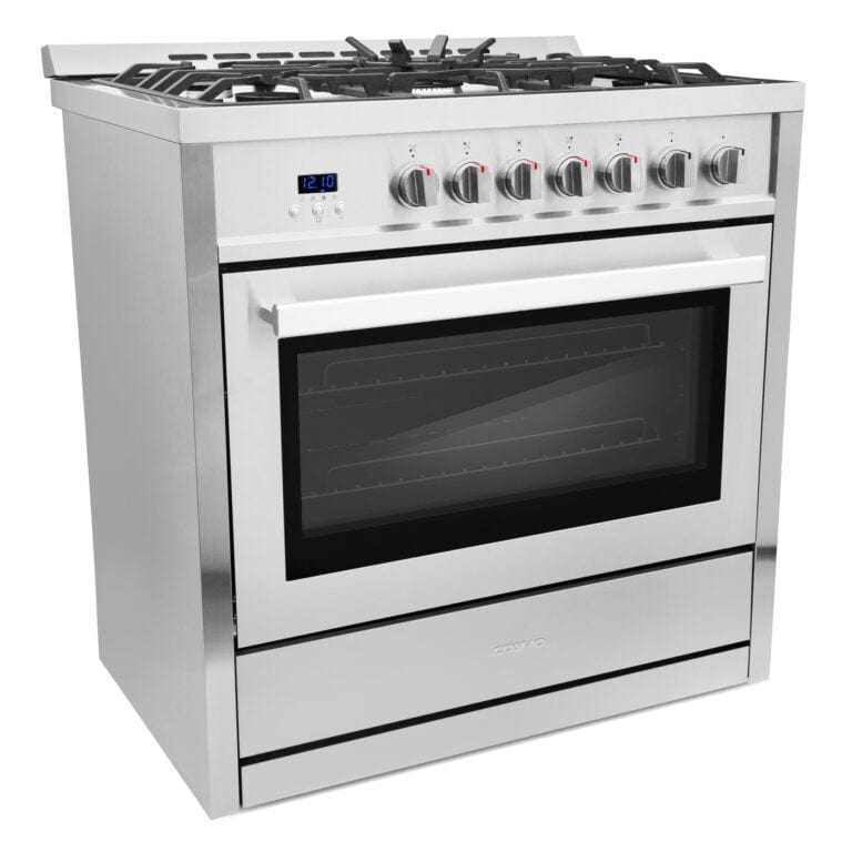 Cosmo 36-inch 3.8 cu. ft. Single Oven Gas Range COS-965AGC I Luxury Appliances Direct
