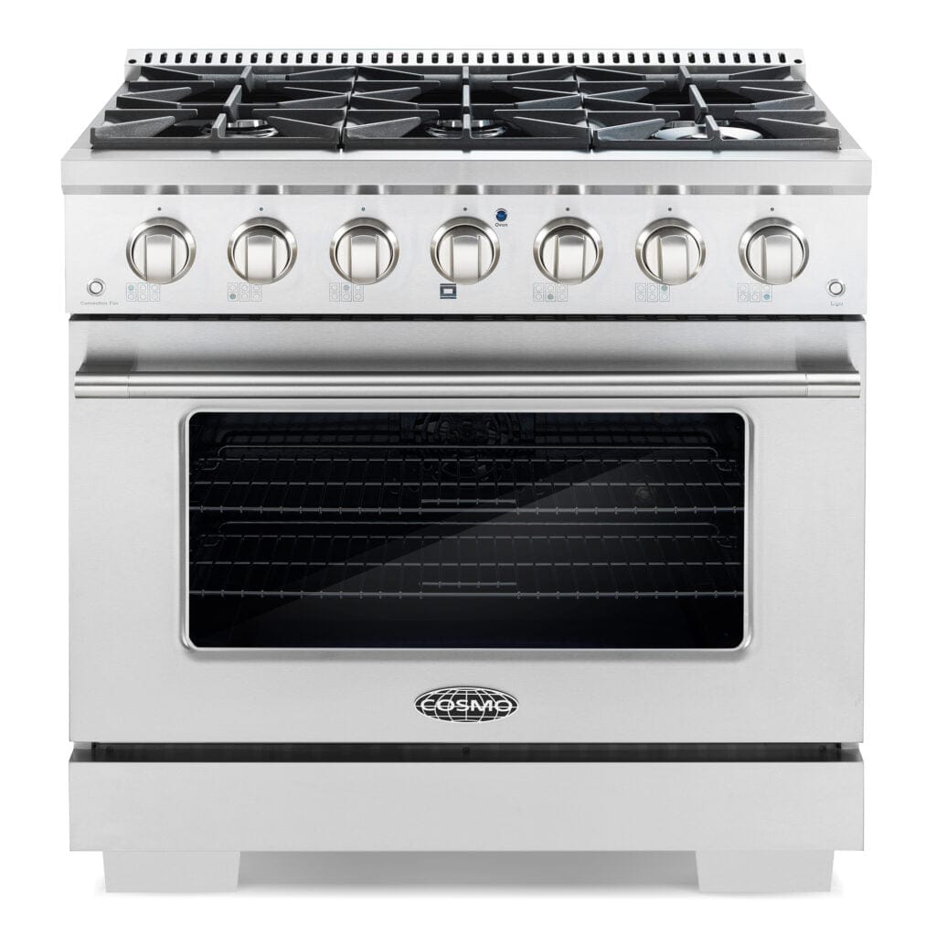 Cosmo 36-inch 4.5 cu. ft. Gas Range in Stainless Steel COS-GRP366 I Luxury Appliances Direct