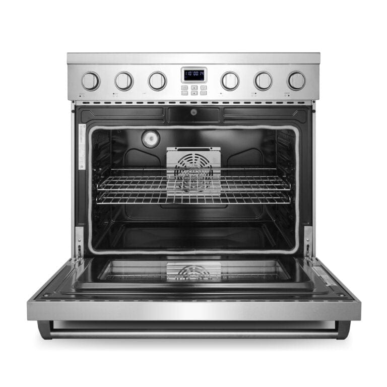 Cosmo 36-inch Electric Range with 5 Burner Glass Cooktop COS-ERC365KBD I Luxury Appliances Direct