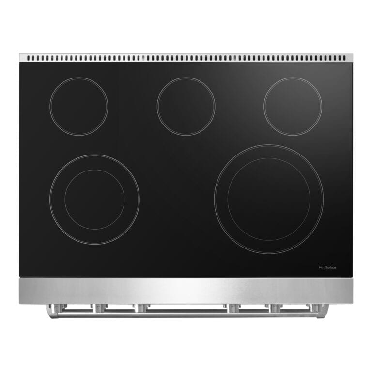 Cosmo 36-inch Electric Range with 5 Burner Glass Cooktop COS-ERC365KBD I Luxury Appliances Direct