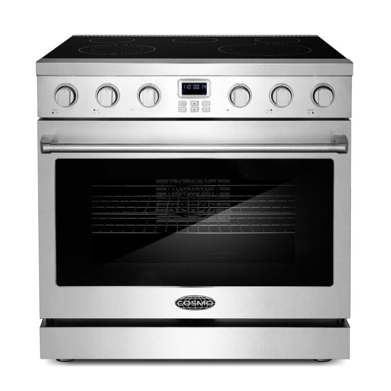 Cosmo 36-inch Electric Range with 5 Burner Glass Cooktop COS-ERC365KBD I Luxury Appliances Direct