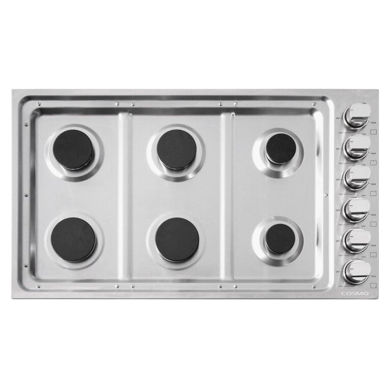 Cosmo 36-inch Gas Cooktop in Stainless Steel COS-DIC366 I Luxury Appliances Direct