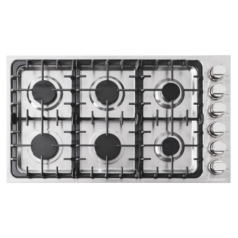 Cosmo 36-inch Gas Cooktop in Stainless Steel COS-DIC366 I Luxury Appliances Direct