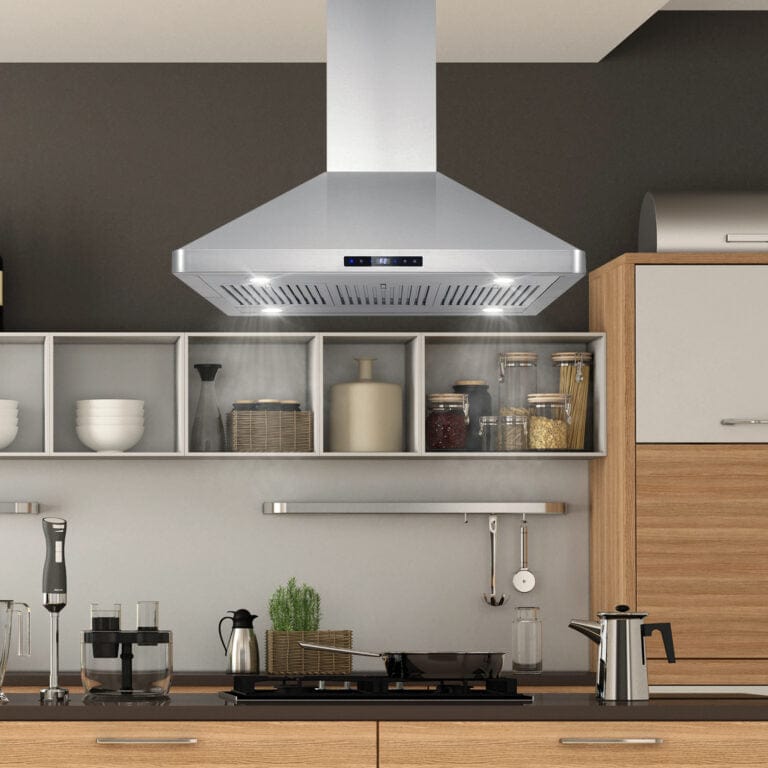 Cosmo 36-inch Island Range Hood with Digital Touch Control COS-63ISS90 I Luxury Appliances Direct