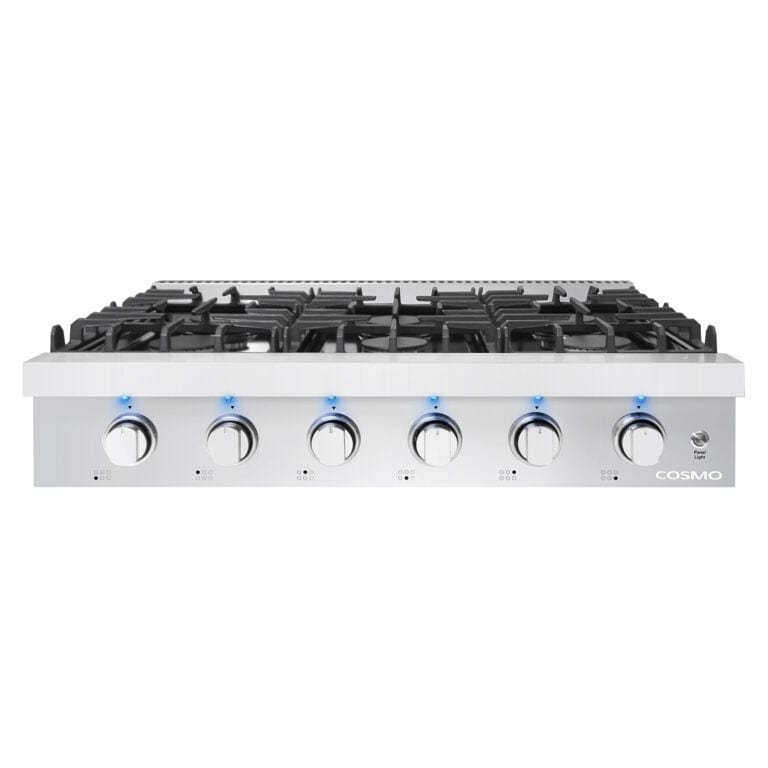 Cosmo 36-inch Professional Style Slide-In Gas Cooktop COS-GRT366 I Luxury Appliances Direct
