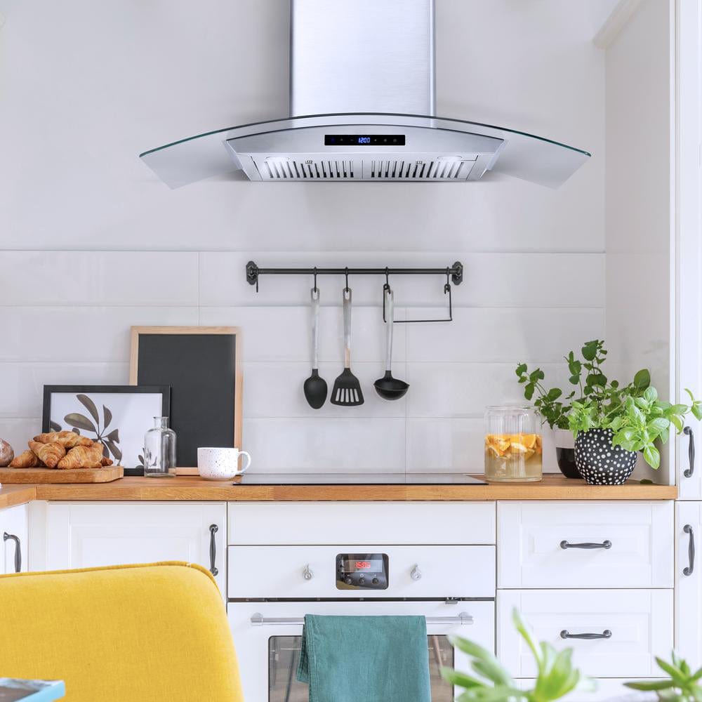 Cosmo 36-inch Range Hood with Digital Touch Control COS-668WRCS90-DL I Luxury Appliances Direct