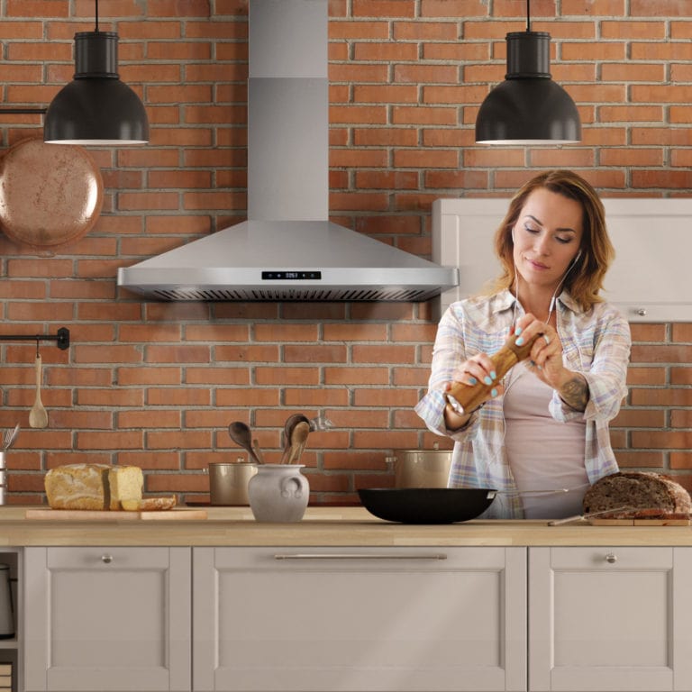 Cosmo 36-inch Wall Mount Range Hood with Touch Controls COS-63190S I Luxury Appliances Direct