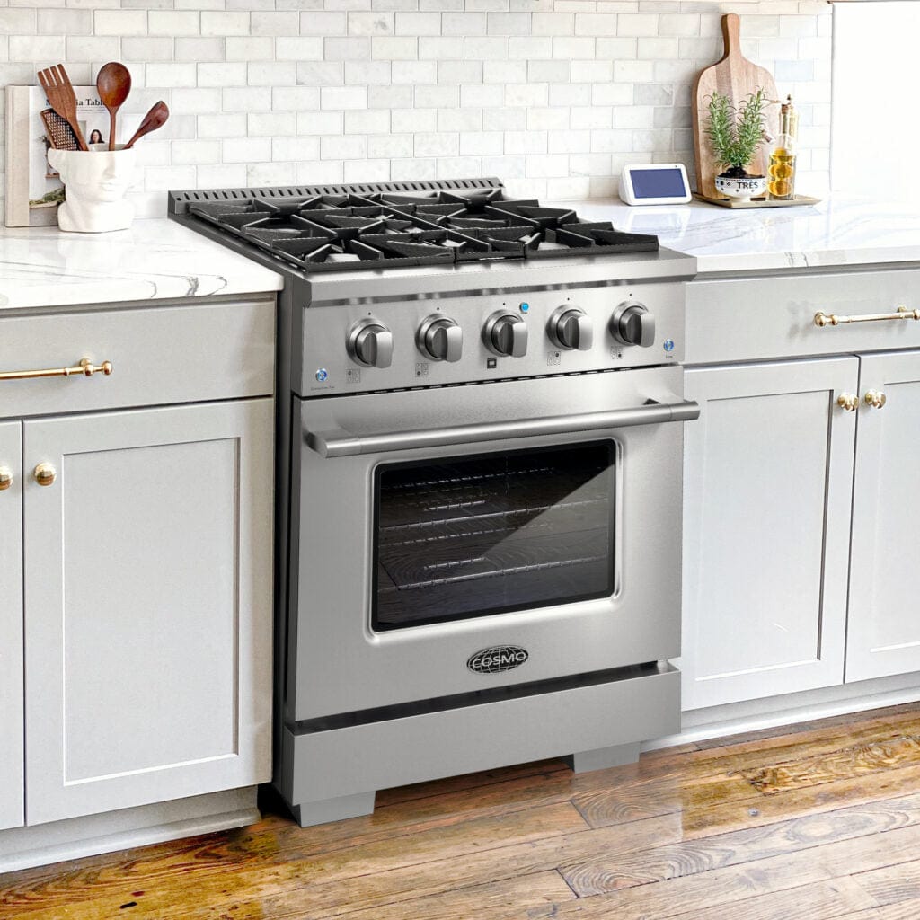 Cosmo Commercial 30-inch Gas Range in Stainless Steel COS-GRP304 I Luxury Appliances Direct