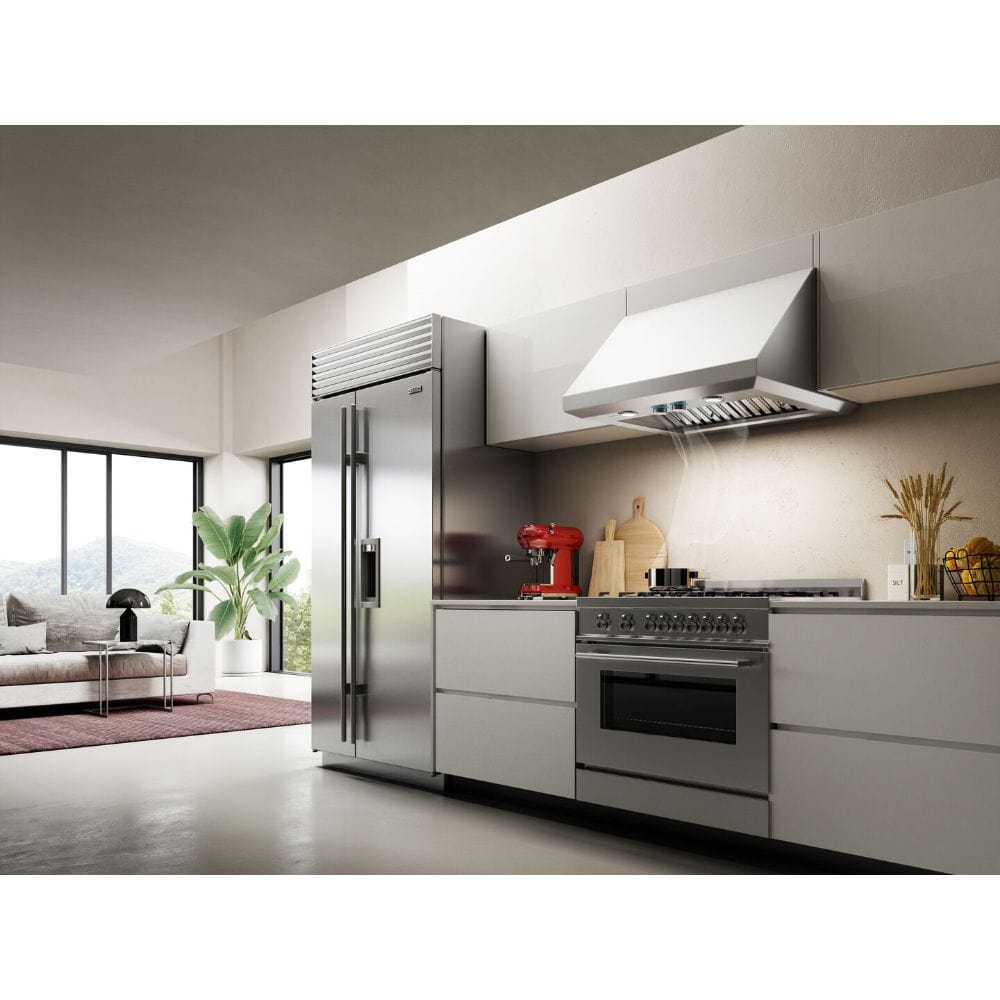 Elica 36 inch Calabria Series 600 CFM Wall Mount Range Hood ECL636SS I Luxury Appliances Direct