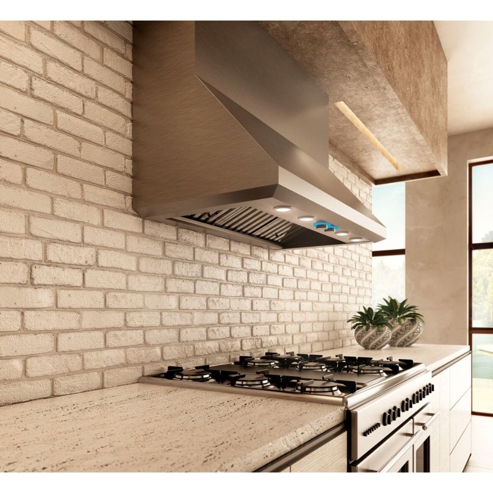 Elica 42 inch Calabria Series 1200 CFM Wall Mount Range Hood ECL142S4 I Luxury Appliances Direct