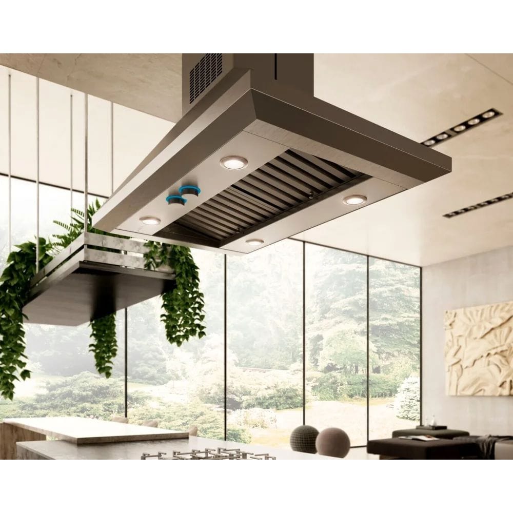 Elica 42 inch Leone Series 1200CFM Island Mount Range Hood ELI142S2 I Luxury Appliances Direct