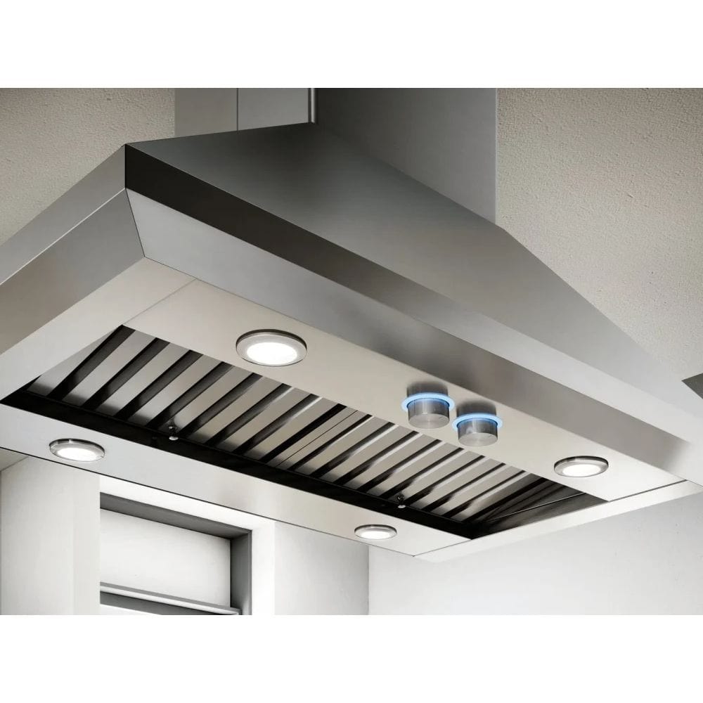 Elica 36 inch Leone Series 1200CFM Island Mount Range Hood ELI136S2 I Luxury Appliances Direct