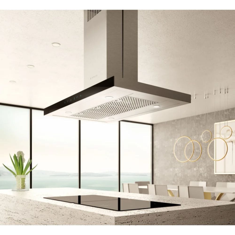 Elica 36 inch Maggiore Series 600CFM Island Mount Range Hood EMG636S1 I Luxury Appliances Direct