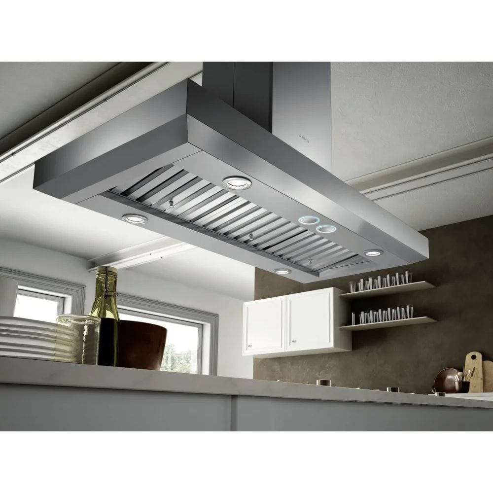Elica 42 inch Vavano Series Island Mount Range Hood EVI642S1 I Luxury Appliances Direct