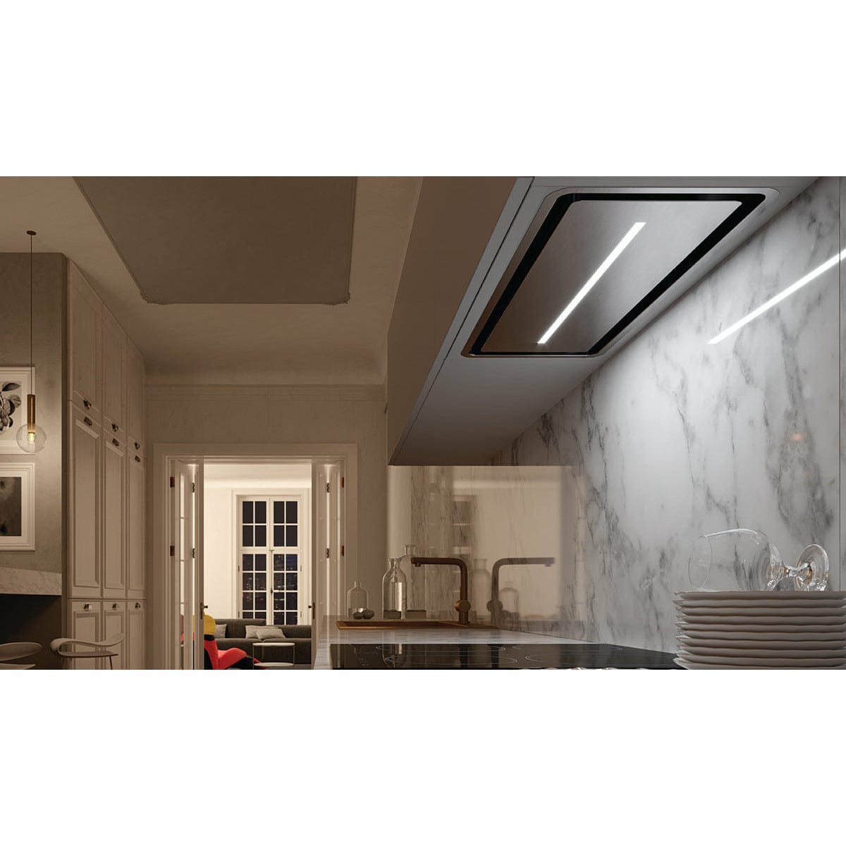 FABER 35 inch Inca In-Light 600CFM Stainless Steel Range Hood INLT35SSV I Luxury Appliances Direct