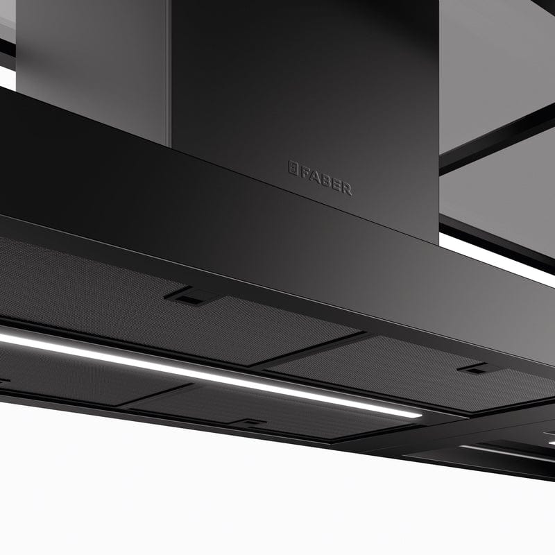 Faber 70" T-Shelf Matte Black Range Hood TSHIS70BK600