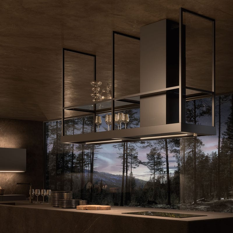 Faber 70" T-Shelf Matte Black Range Hood TSHIS70BK600