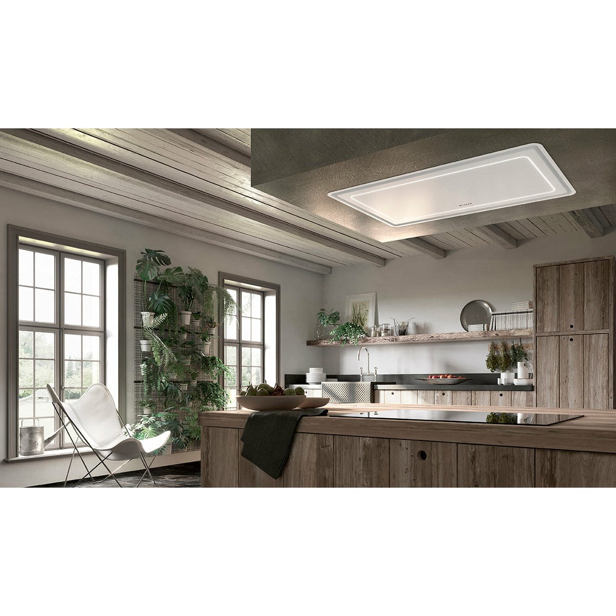 FABER 36 inch High Light 600CFM White Matte Range Hood HILTIS36WHNB I Luxury Appliances Direct