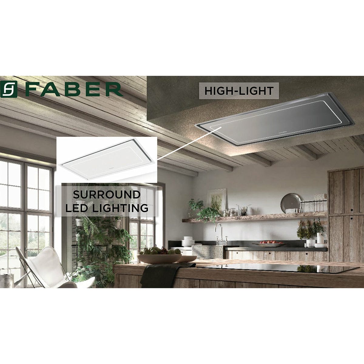 FABER 36 inch High Light 600CFM White Matte Range Hood HILTIS36WHNB I Luxury Appliances Direct