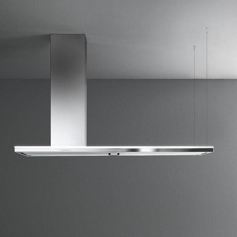 Falmec Lumen 70" Island Hood, 500 CFM, with 3-Speed/500 CFM Motor, Electronic Control, LED Lighting, Metallic Grease Filter, Charcoal Filter, and Perimeter Suction - FDLUM70I5SS-2 I Luxury Appliances Direct