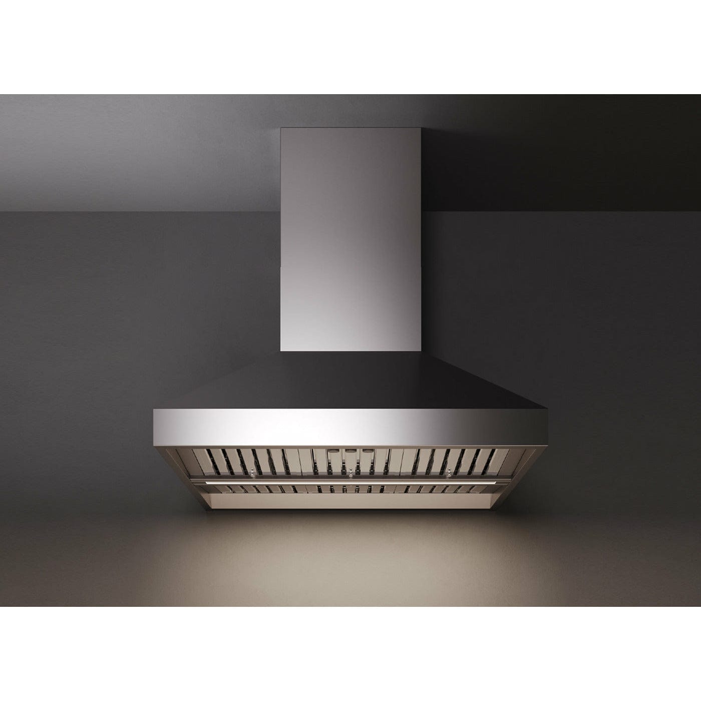 Falmec Pyramid 42"(106 cm) Wall Mount Outdoor Hood, 1200 CFM w/ LED lighting, Knob control , Pro Baffle Filters and Scotch brite stainless steel (AISI 304) FOPYR42W12OS I Luxury Appliances Direct