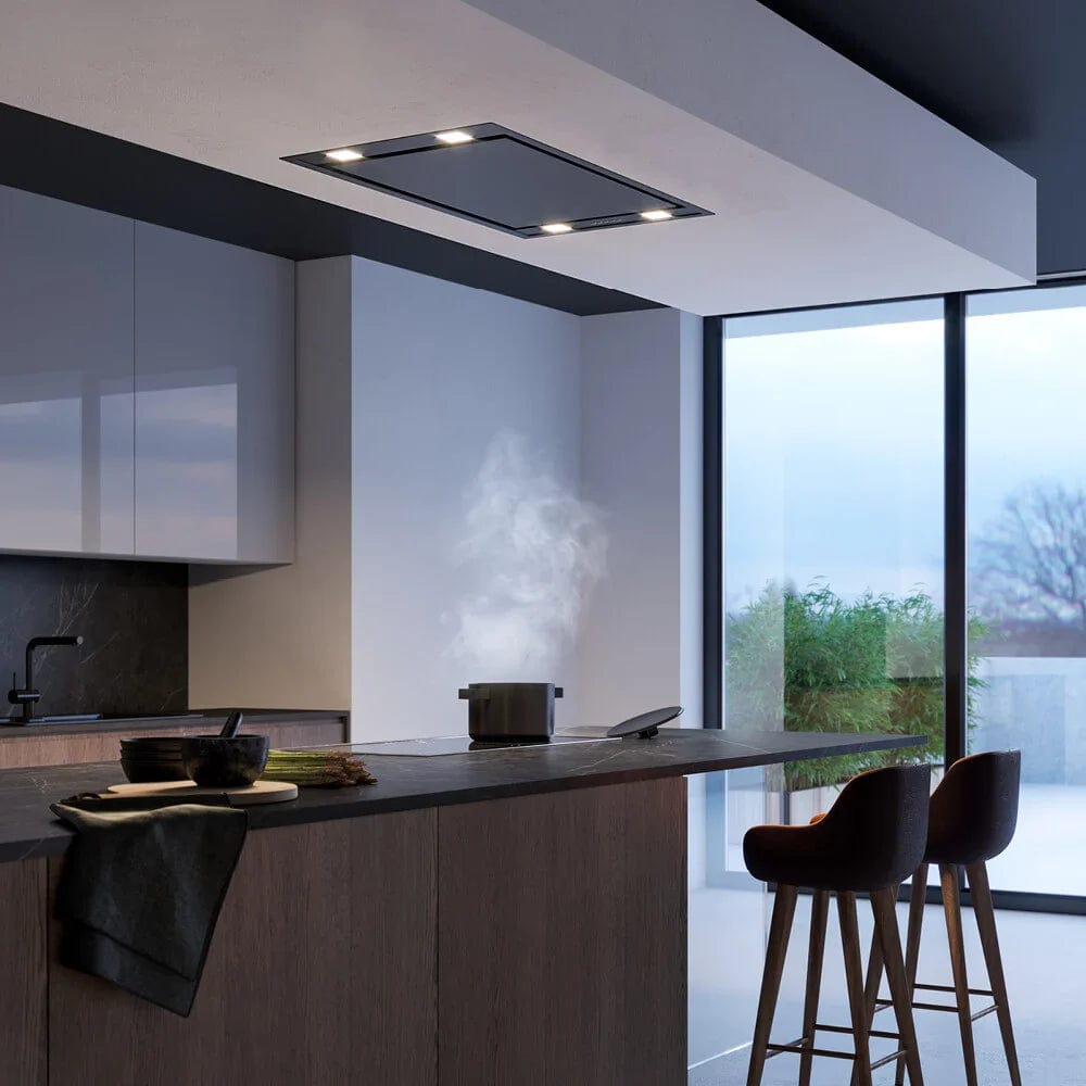 Falmec Stella Ceiling Liner 36"(90 cm)Insert 600 CFM Motor (Motor Sold Separately), Electronic Control, LED Light, Metallic Grease Filter, Remote Control, Scotch Brite (AISI 304) Steel, and Perimeter Suction FDSTE36C6SS-R I Luxury Appliances Direct