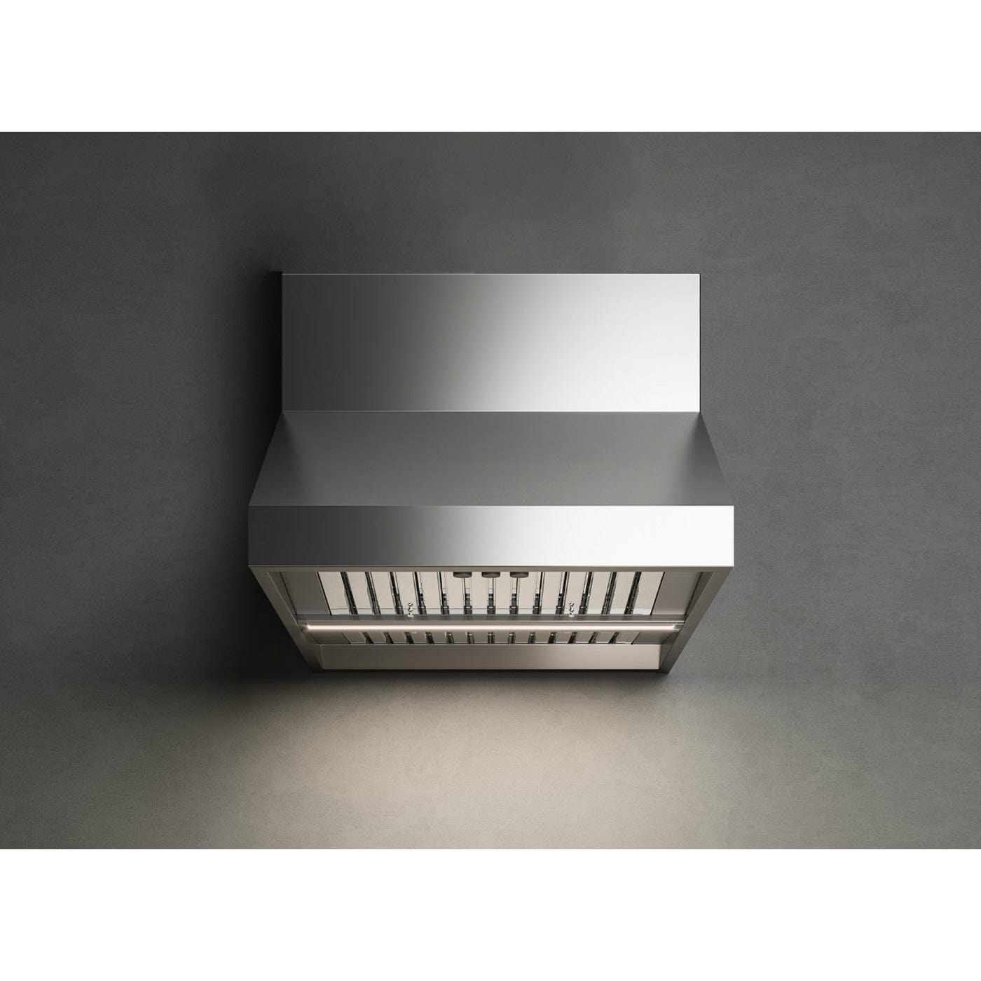 Falmec Zeus Wall Mount Outdoor Hood, 1200 CFM w/ LED lighting, Pro Baffle Filters, Knob control and Scotch brite stainless steel (AISI 304) - FOZEUW12OS I Luxury Appliances Direct