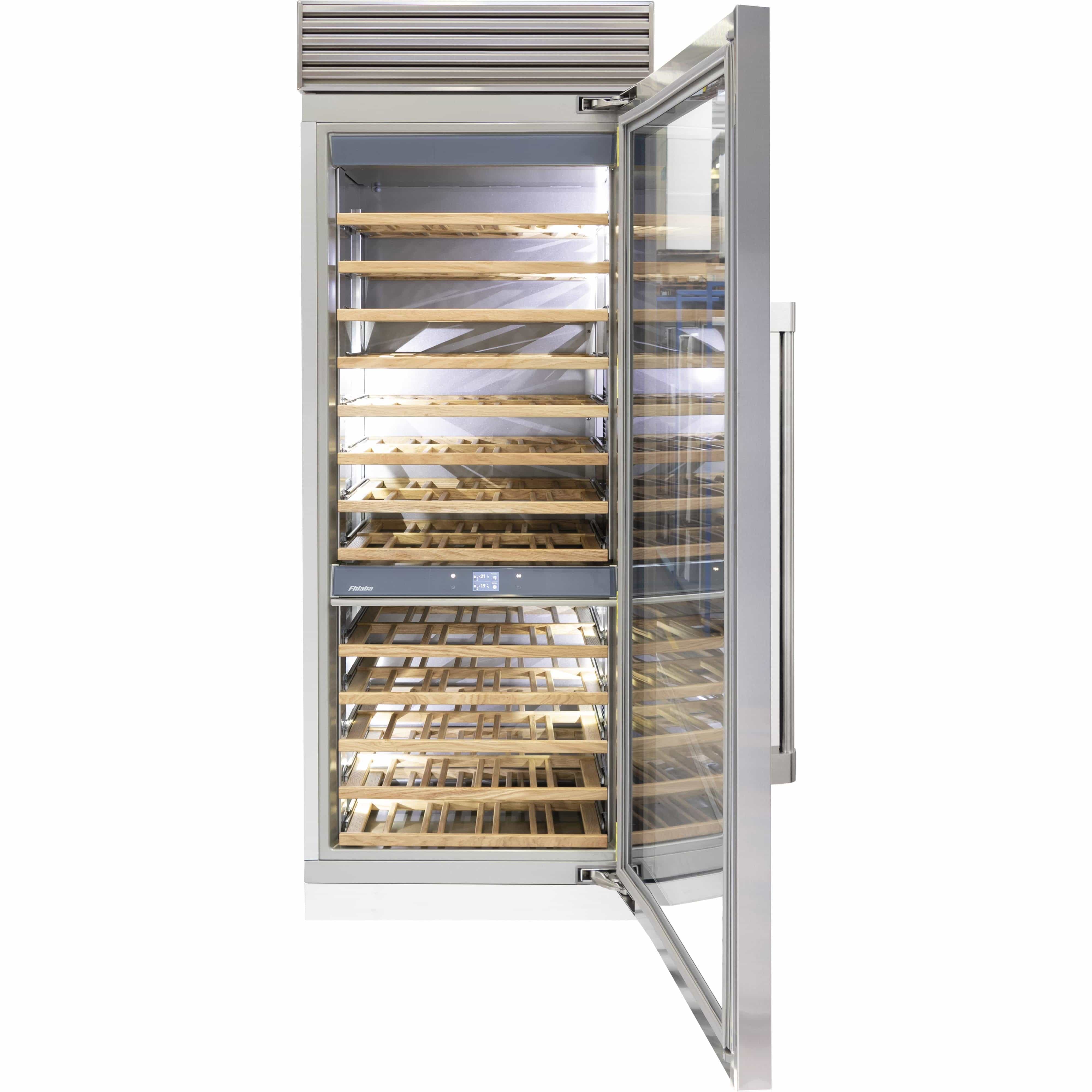Fhiaba 117-Bottle X-Pro Series Wine Cellar with Smart Touch TFT Display FP30WCC-RS2 I Luxury Appliances Direct
