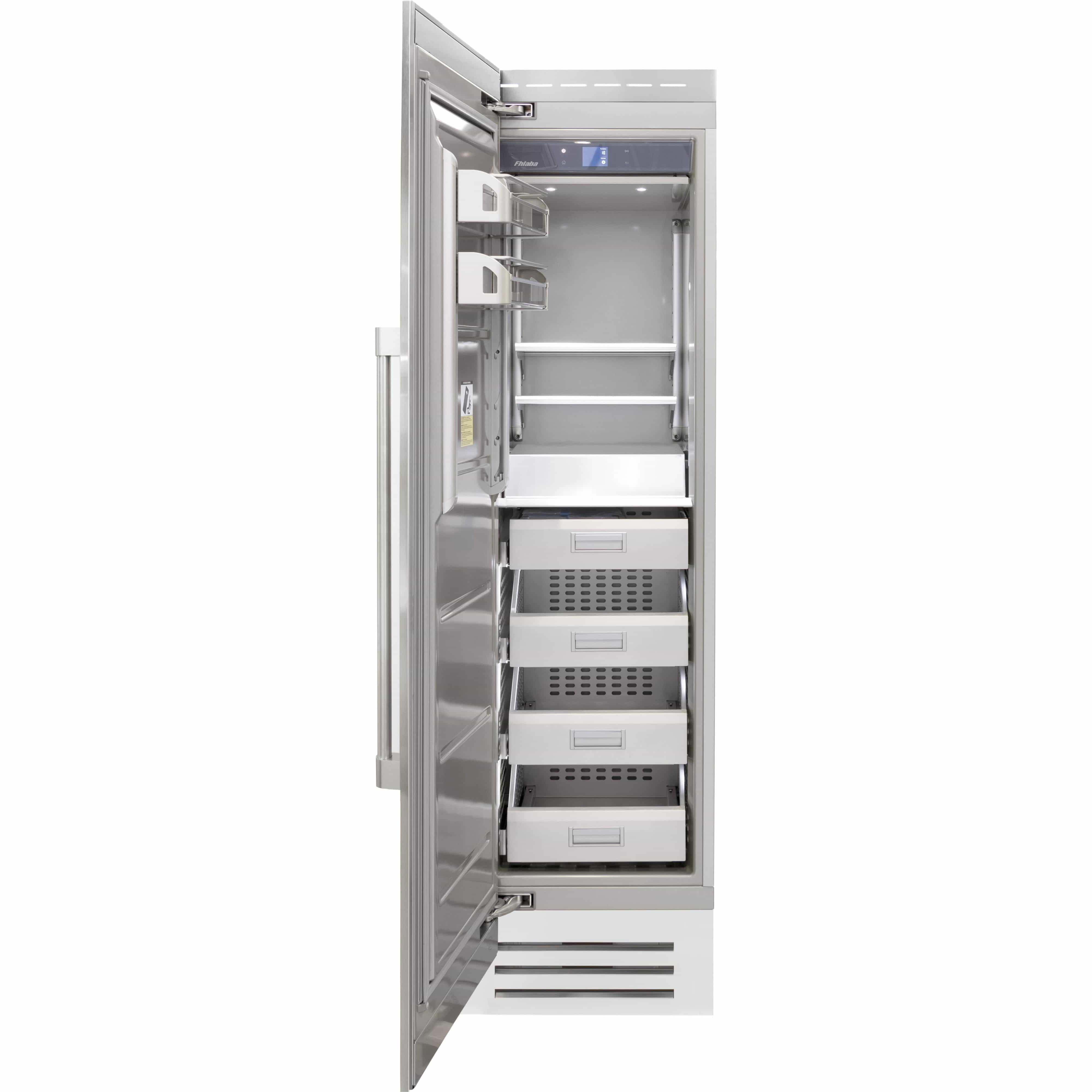 Fhiaba 12.1 cu. ft. 24" Upright Freezer with Smart Touch TFT Display FK24FZC-LS2 I Luxury Appliances Direct