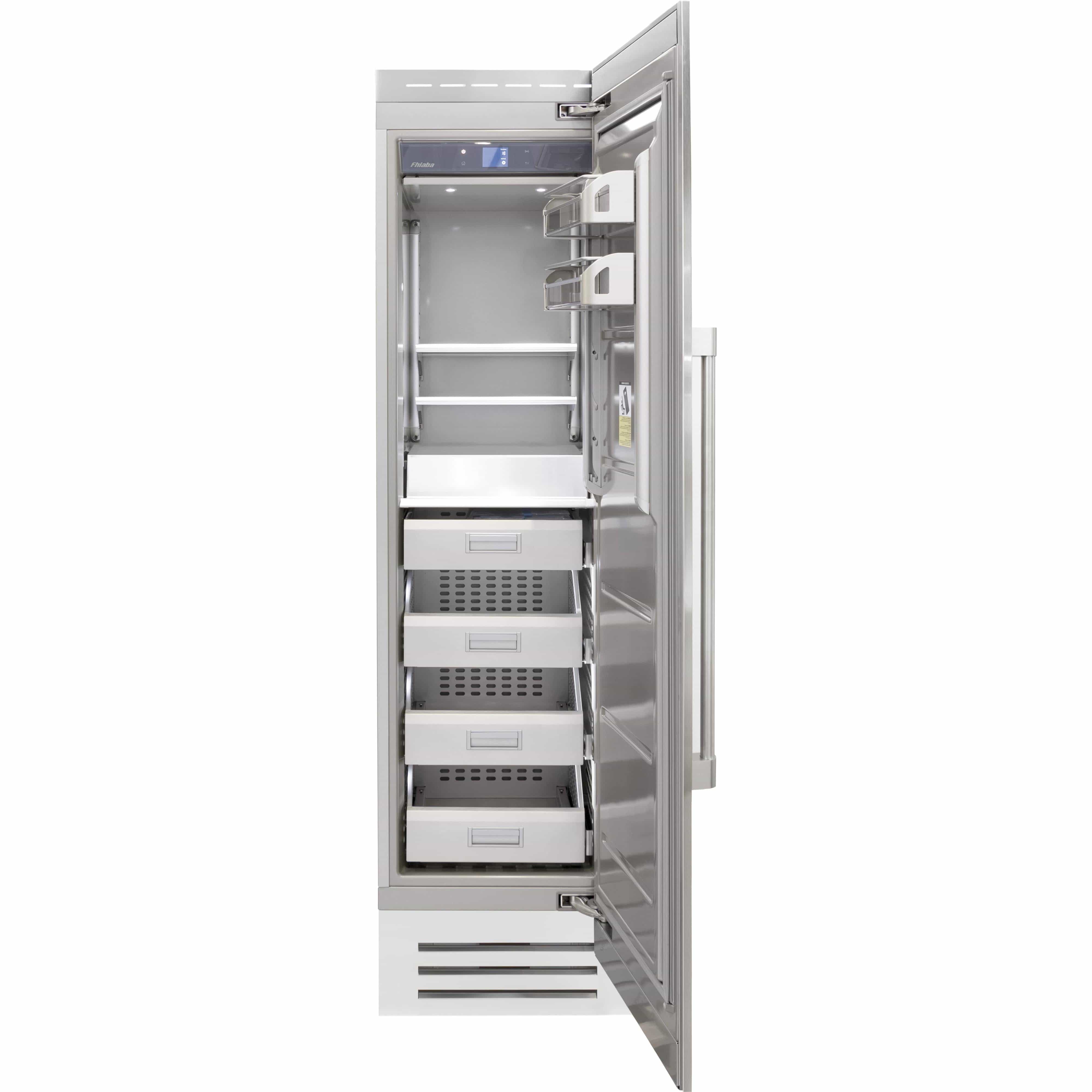 Fhiaba 12.1 cu. ft. 24" Upright Freezer with Smart Touch TFT Display FK24FZC-RS2 I Luxury Appliances Direct