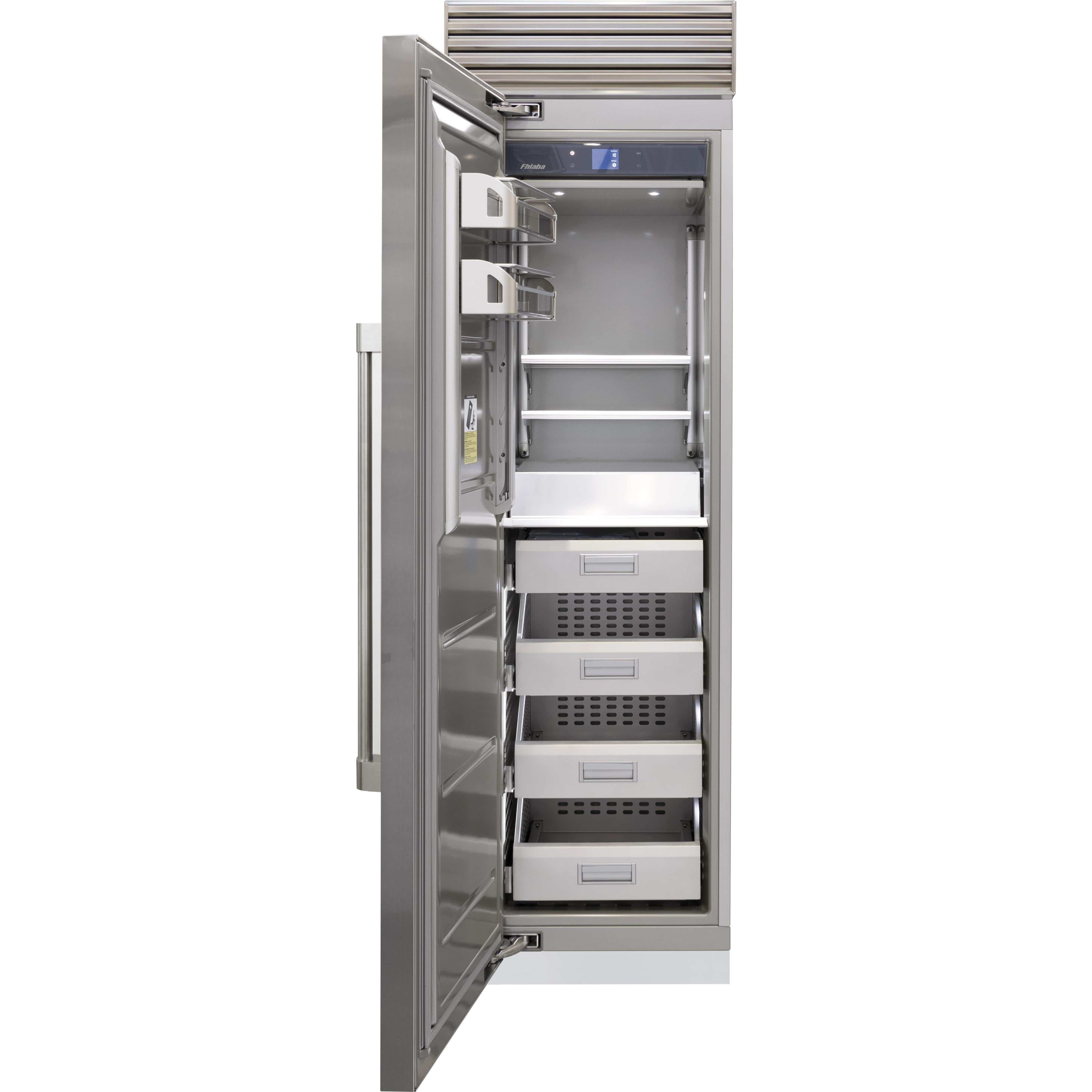 Fhiaba 12.1 cu. ft. 24" Upright Freezer with Smart Touch TFT Display FP24FZC-LS2 I Luxury Appliances Direct