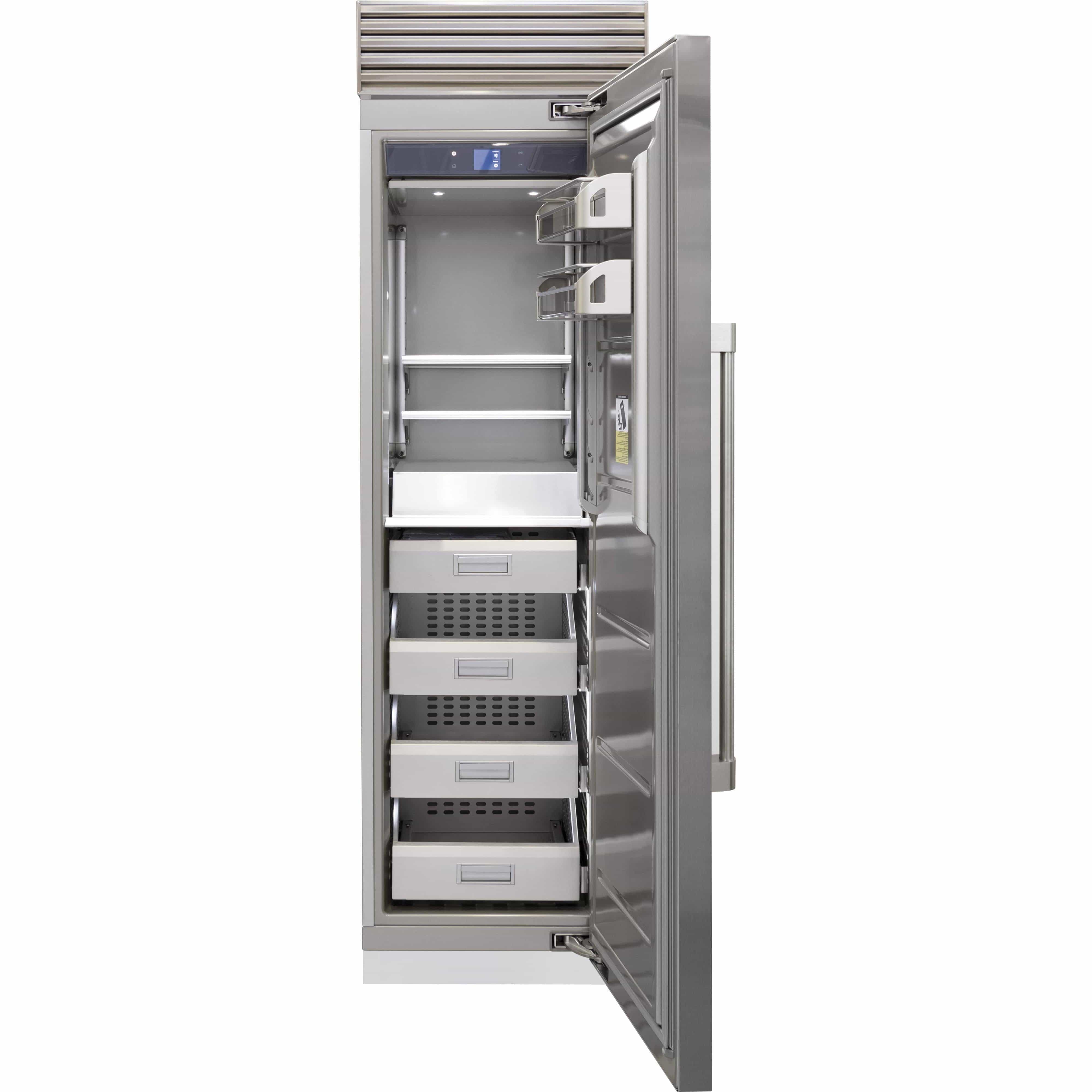 Fhiaba 12.1 cu. ft. 24" Upright Freezer with Smart Touch TFT Display FP24FZC-RS2 I Luxury Appliances Direct