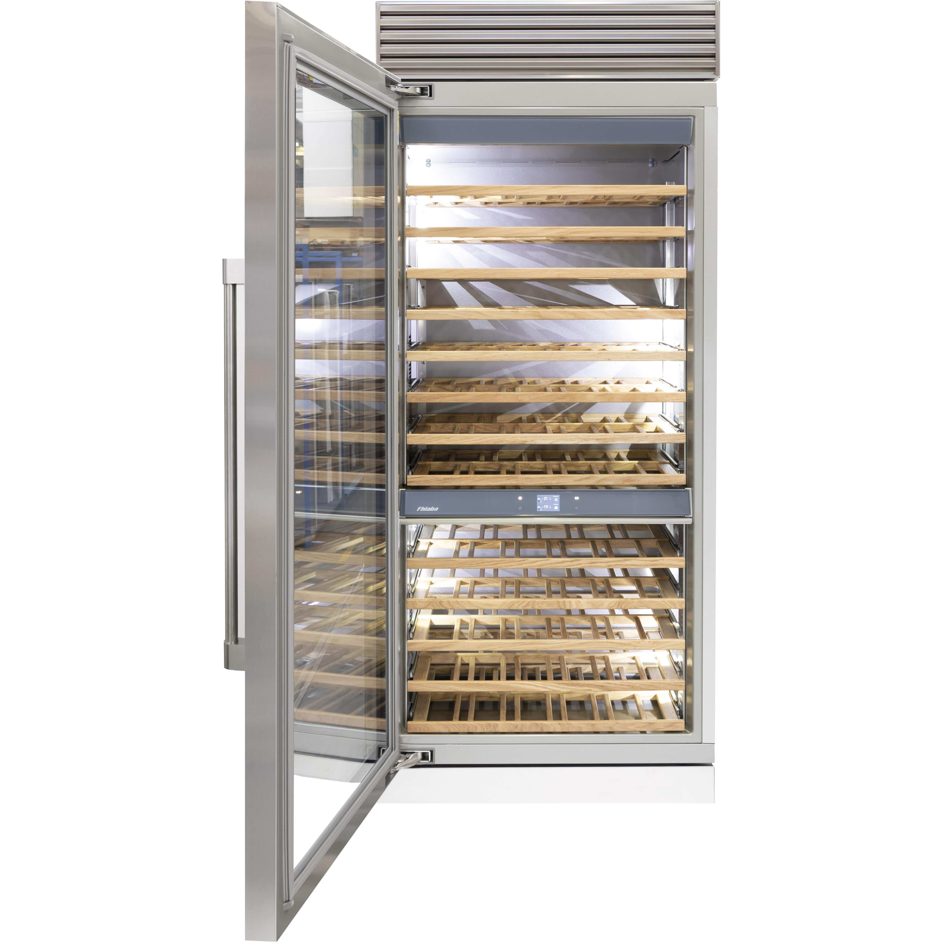 Fhiaba 186-Bottle X-Pro Series Wine Cellar with Smart Touch TFT Display FP36WCC-LS2 I Luxury Appliances Direct